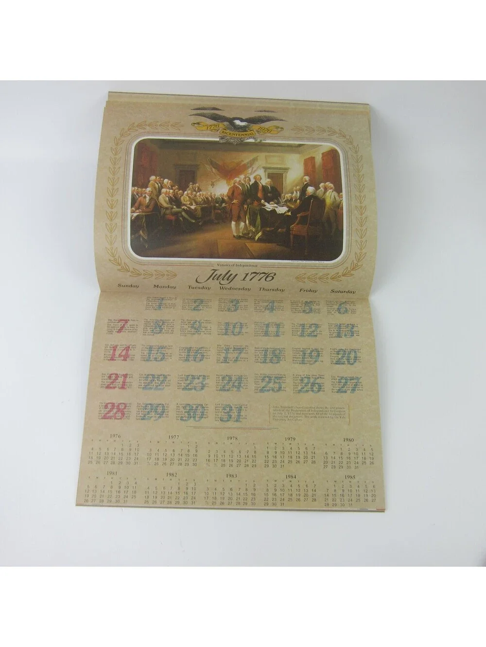Vintage United States of America 200th Anniversary Calendar & Almanac 1976 RARE